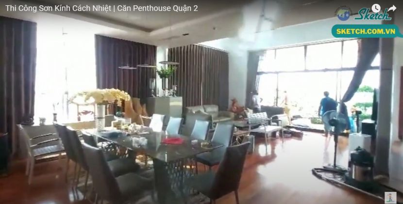 Sơn cách nhiệt cho kính căn Penthouse quận 2